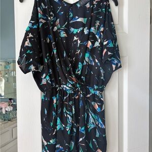 ASTR Women's Black Patterned Romper